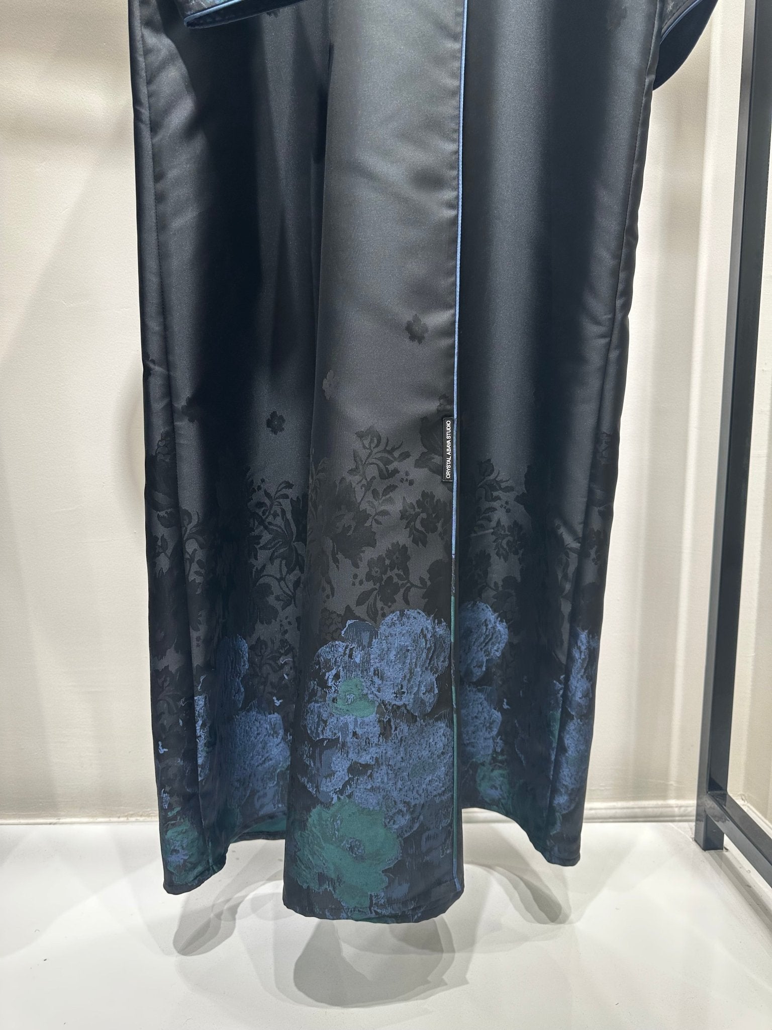 C 1255 - 06 Blue Black Printed Abaya