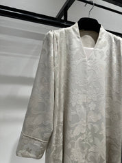 C 1258 - 03 Beige Blossom Printed Abaya