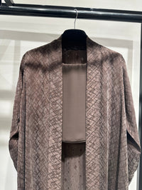 عباية مطبوعة بنقوش بنية C 1261-02 - XS / 49