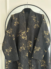 C 1266 - 02 Dark Gold Beaded Abaya
