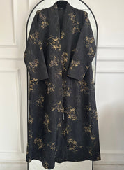 C 1266 - 02 Dark Gold Beaded Abaya