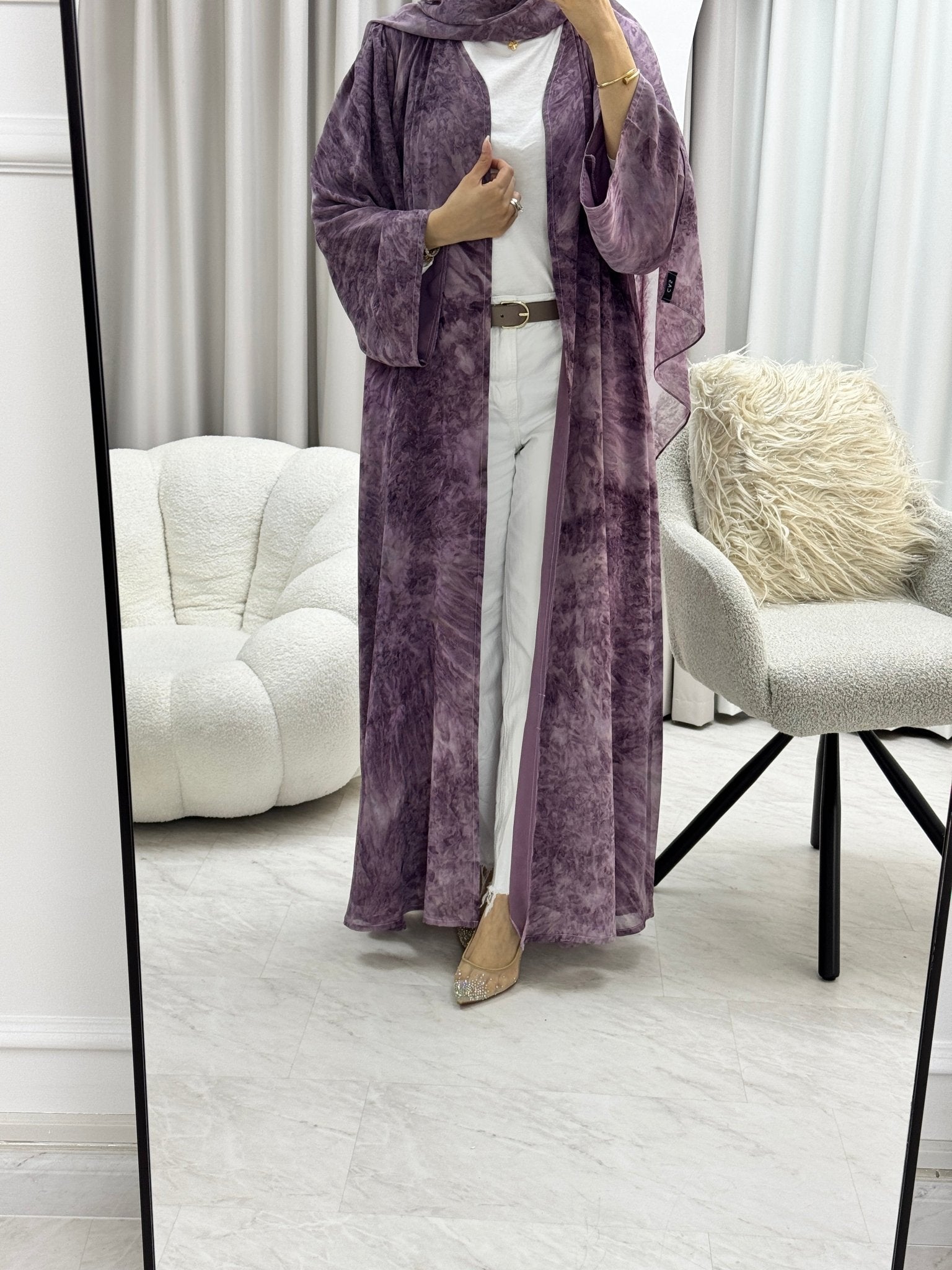 C 1279 - 01 Amethyst Tie Dye Abaya