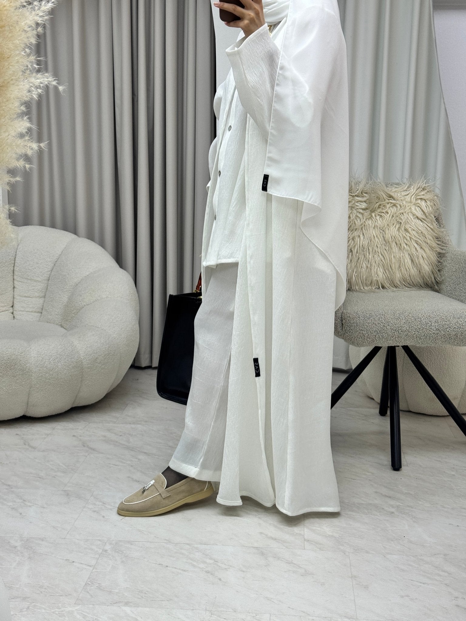 C 1285 - 03 White Travel Set Abaya
