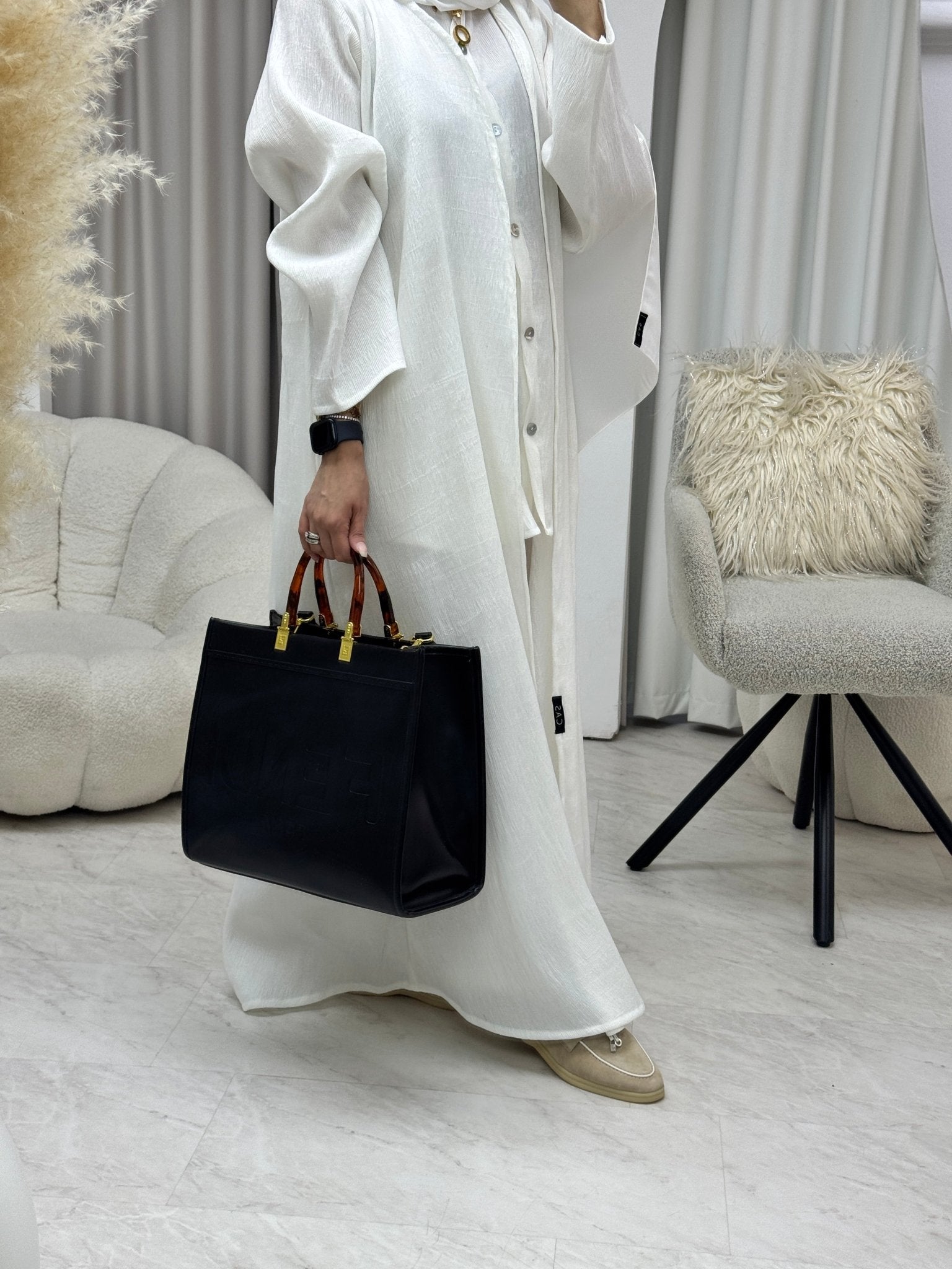 C 1285 - 03 White Travel Set Abaya