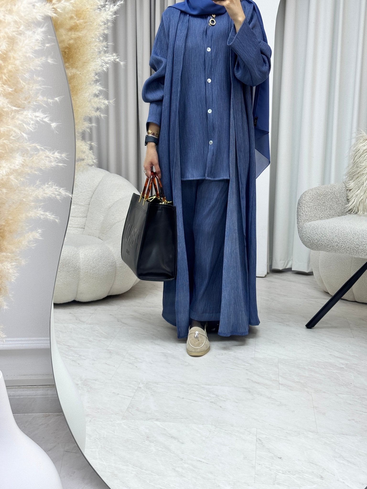 C 1285 - 04 Cobalt Blue Travel Set Abaya