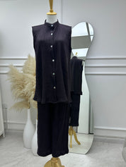 C 1285 - 05 Dark Purple Travel Set Abaya