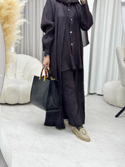 C 1285 - 05 Dark Purple Travel Set Abaya