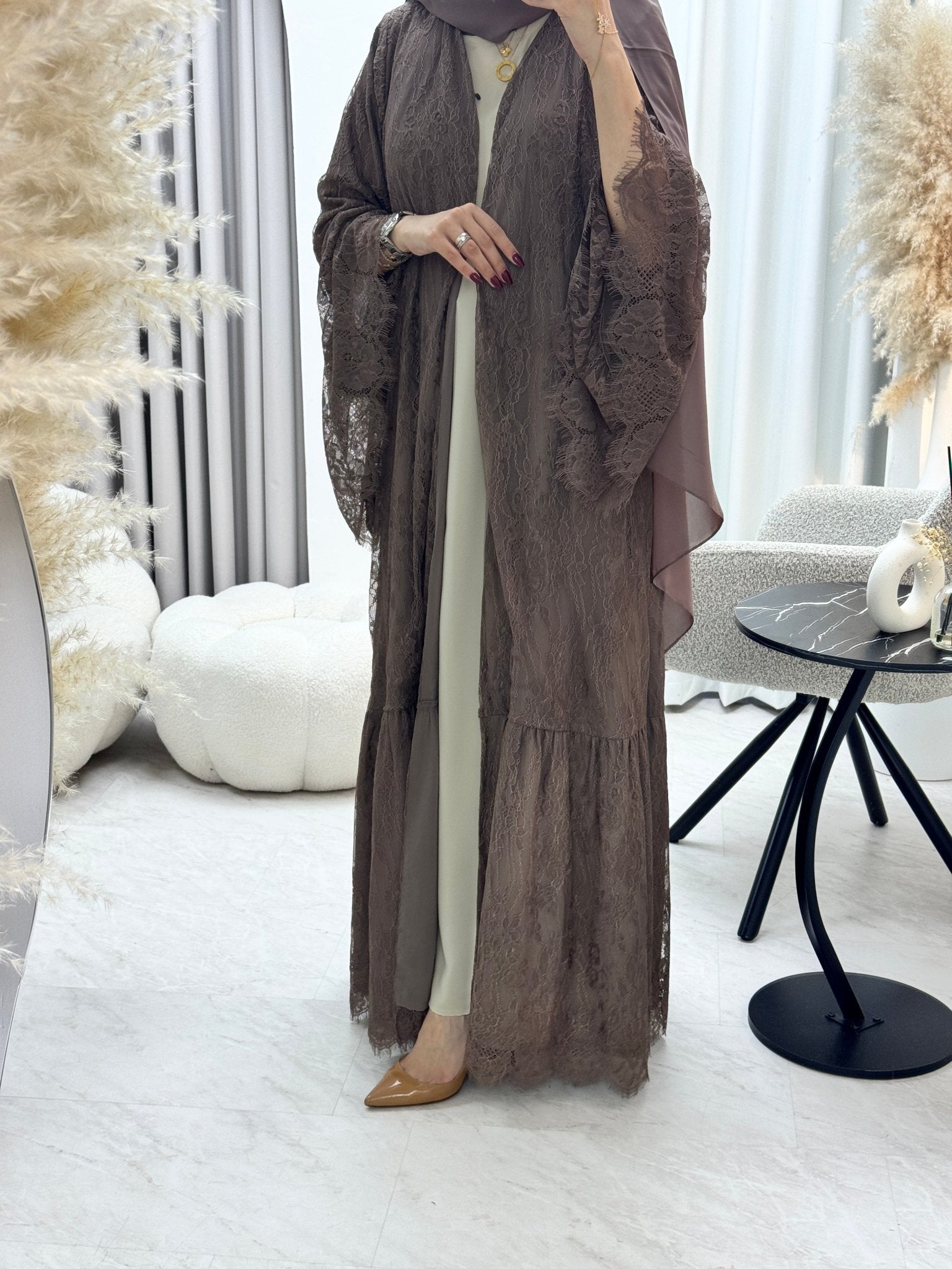 C 1290 - 03 Cocoa Dantel Abaya