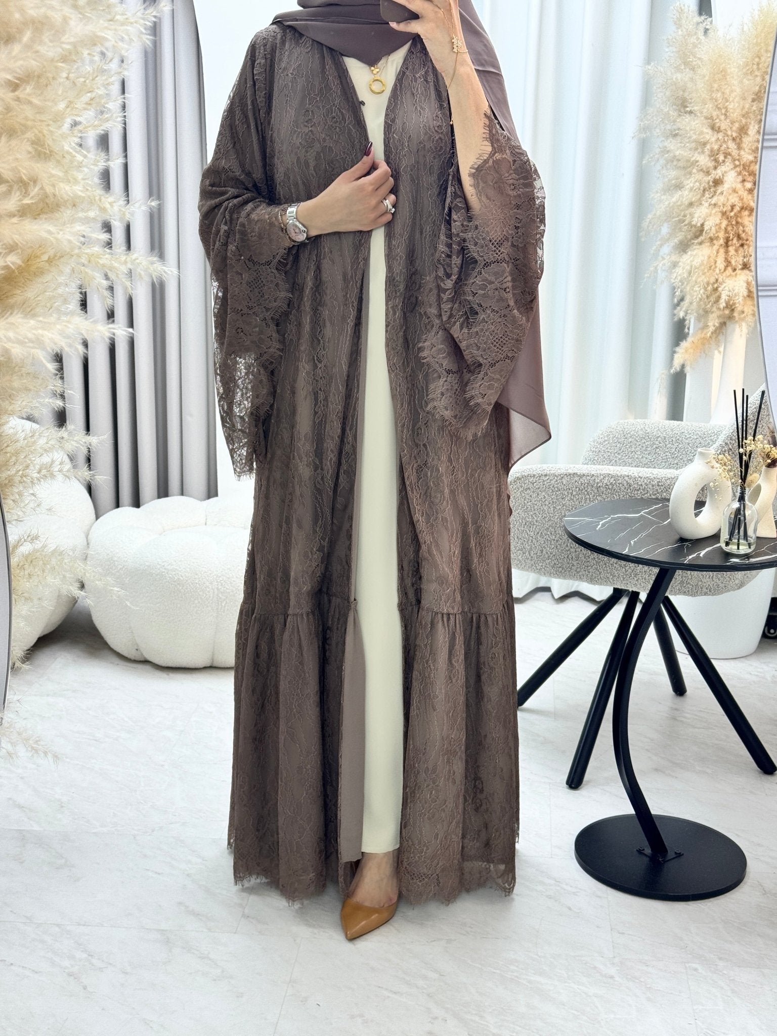 C 1290 - 03 Cocoa Dantel Abaya