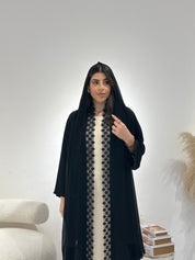 C 1308 Black Lace Abaya