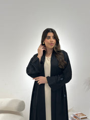 C 1312 Black Beaded Abaya