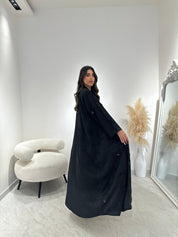 C 1312 Black Beaded Abaya