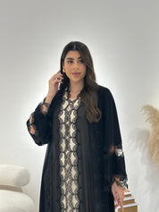C 1314 Black Lace Abaya