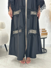 C 1316 Black Lace Abaya