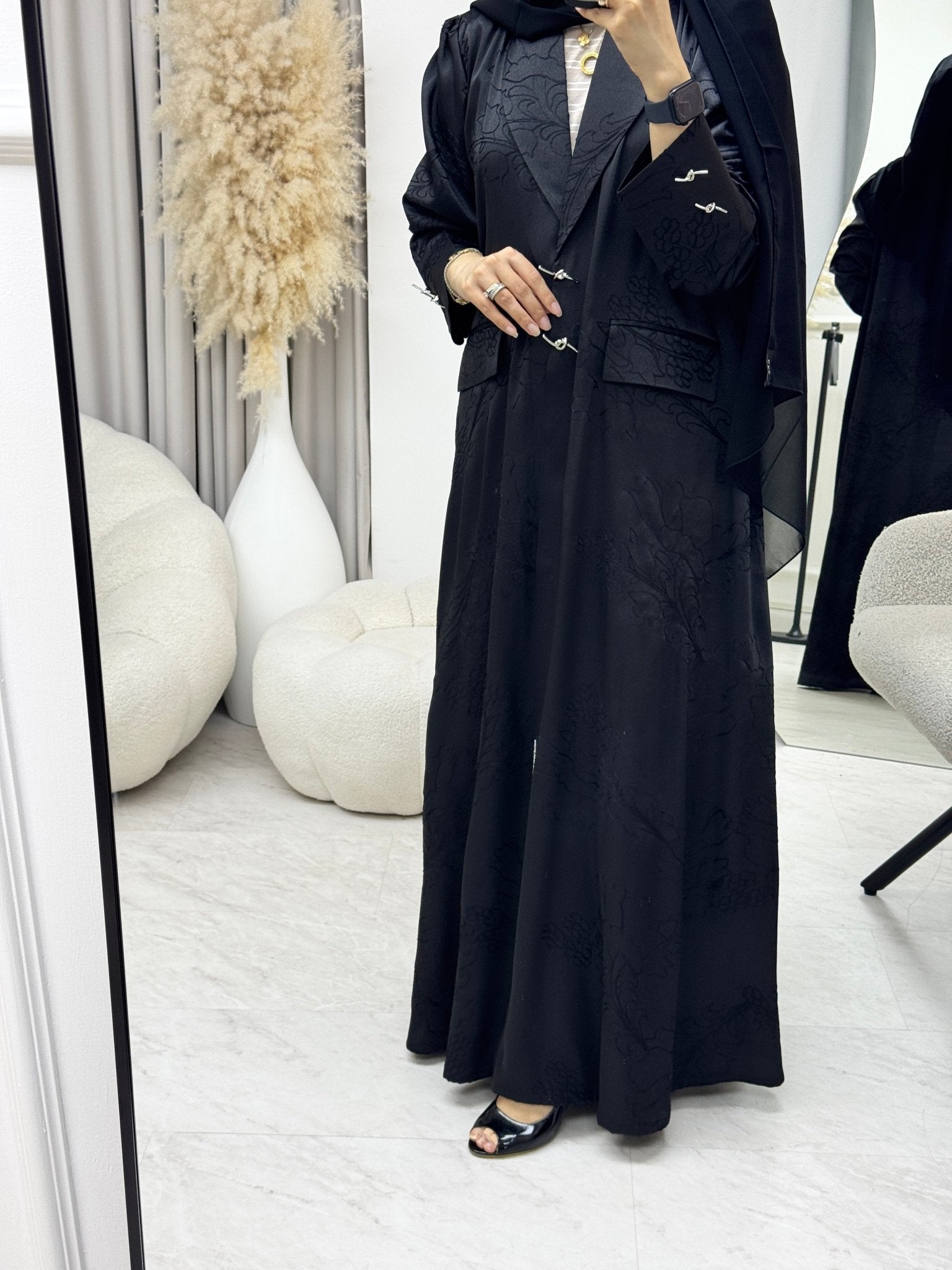 C 1334 Black Coat Abaya