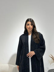 C 1347 Grey black Abaya