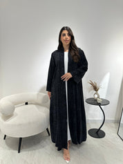 C 1347 Grey black Abaya