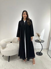 C 1353 Black Floral Abaya