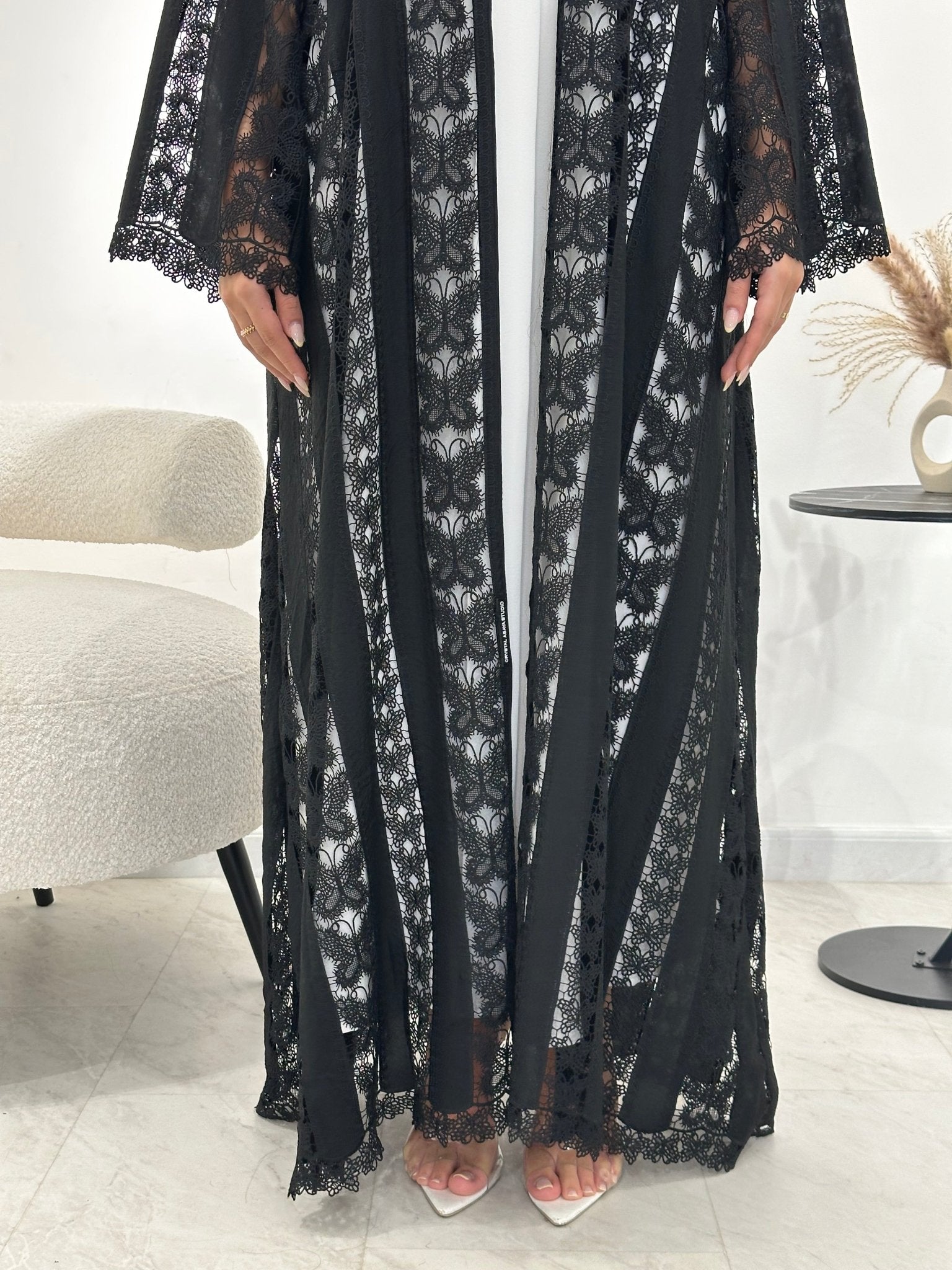 C 1354 Black Butterfly Abaya