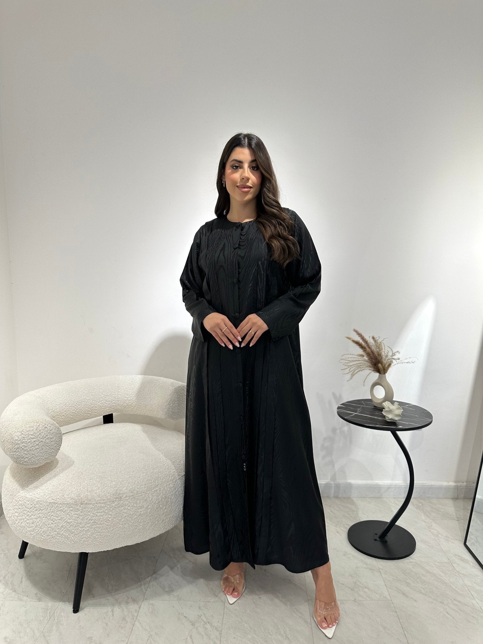 C 1355 Black Striped Abaya
