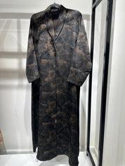 C 1356 - 02 Brown Printed Abaya