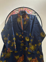 C 1357 - 06 Blue Peacock Printed Abaya