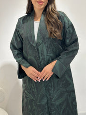 C 1358 - 01 Dark Green Printed Abaya