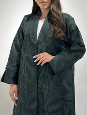 C 1358 - 01 Dark Green Printed Abaya