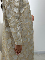 C 1359 - 01 Golden Floral Printed Abaya