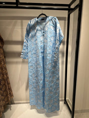 C 1359 - 03 Blue Floral Printed Abaya