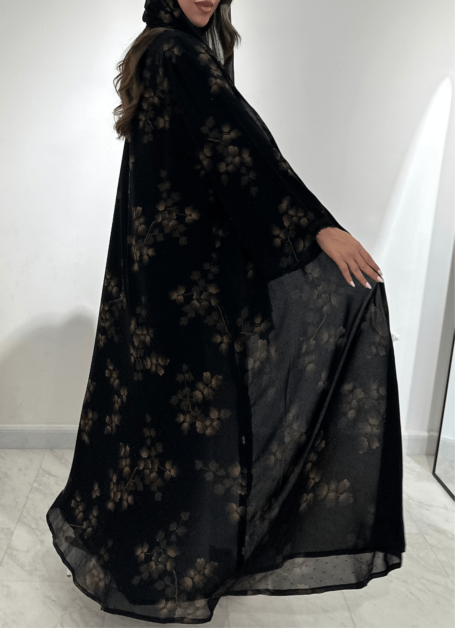 C 1361 - 01 Sepia Beaded Abaya