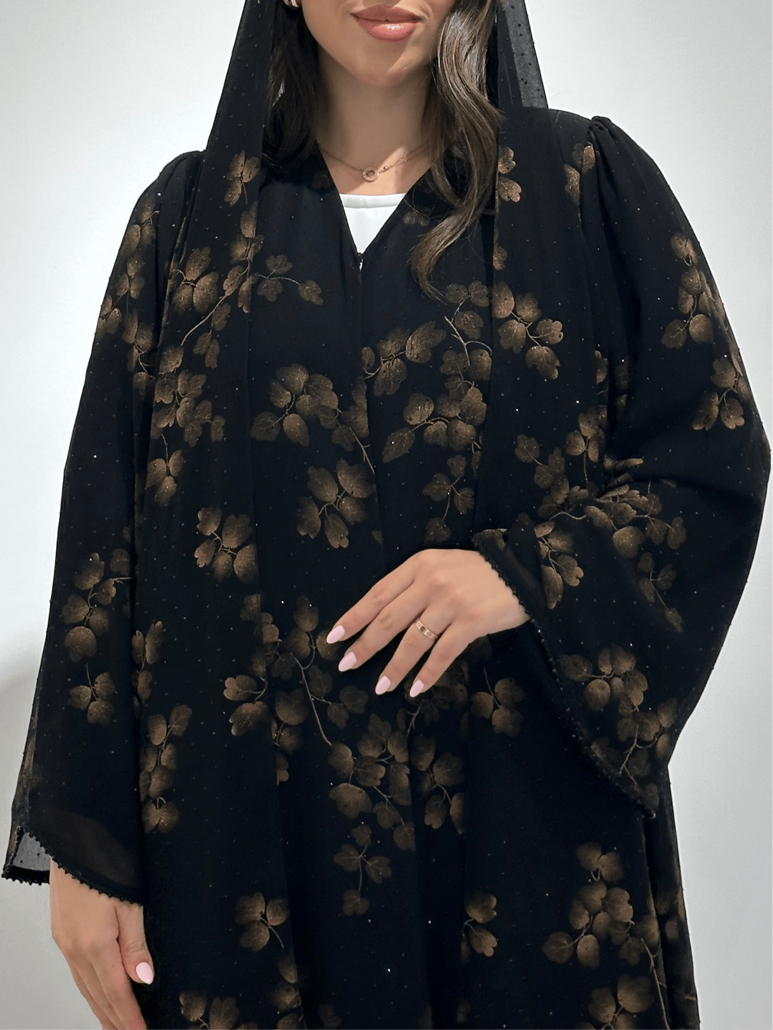 C 1361 - 01 Sepia Beaded Abaya