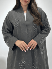 C 1362 - 01 Grey Beaded Abaya