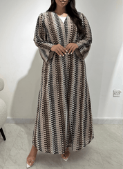 C 1377 Brown Wave Abaya