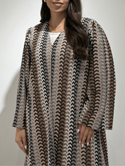 C 1377 Brown Wave Abaya