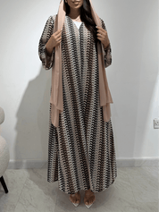 C 1377 Brown Wave Abaya