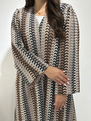 C 1377 Brown Wave Abaya
