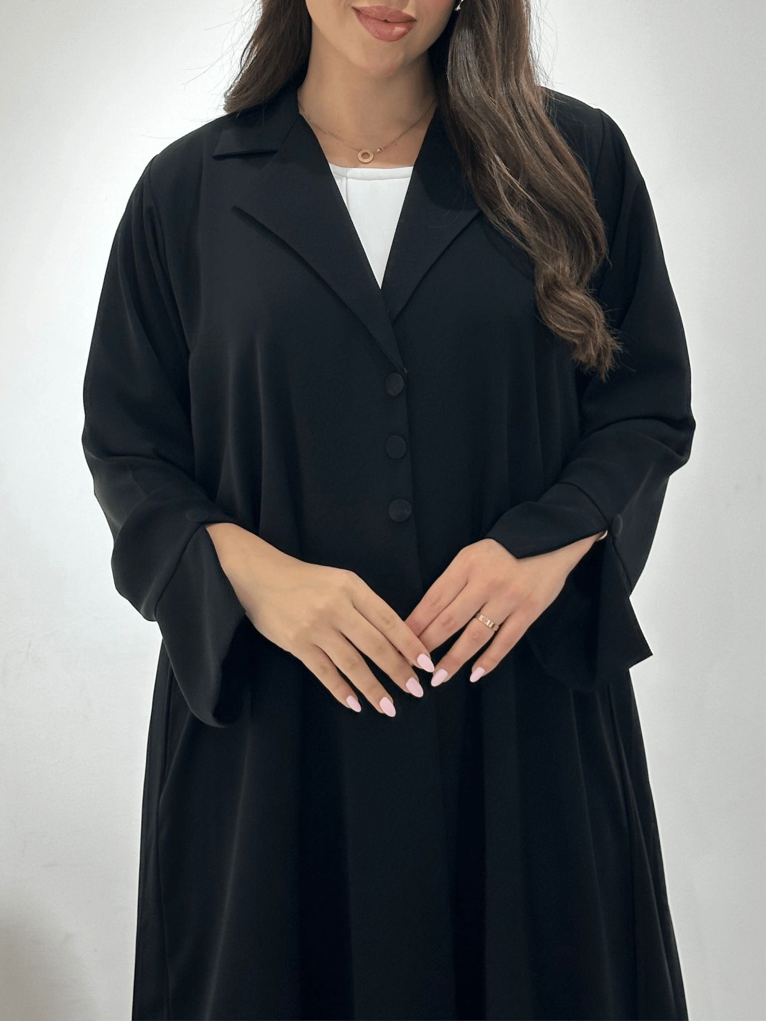 C 1381 Black Coat Abaya