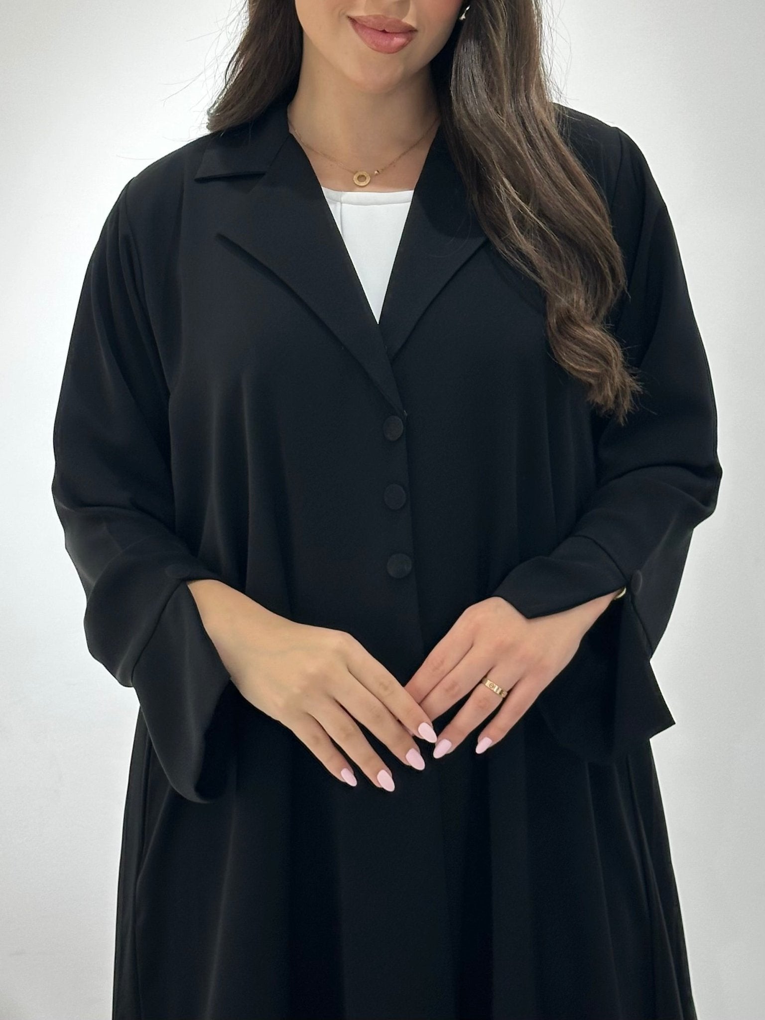 C 1381 Black Coat Abaya