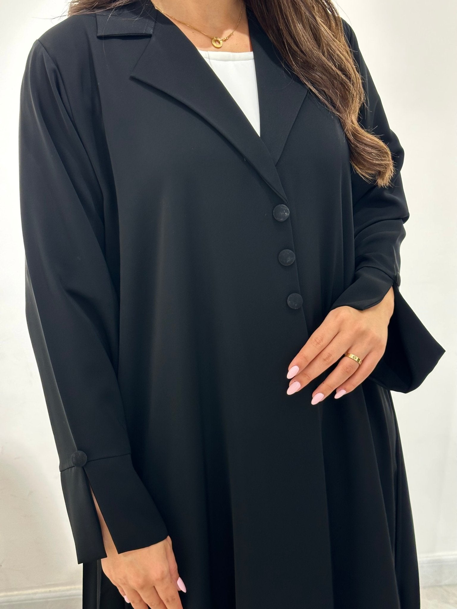 C 1381 Black Coat Abaya