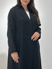 C 1383 Black Beaded Abaya