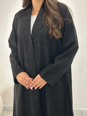 C 1383 Black Beaded Abaya