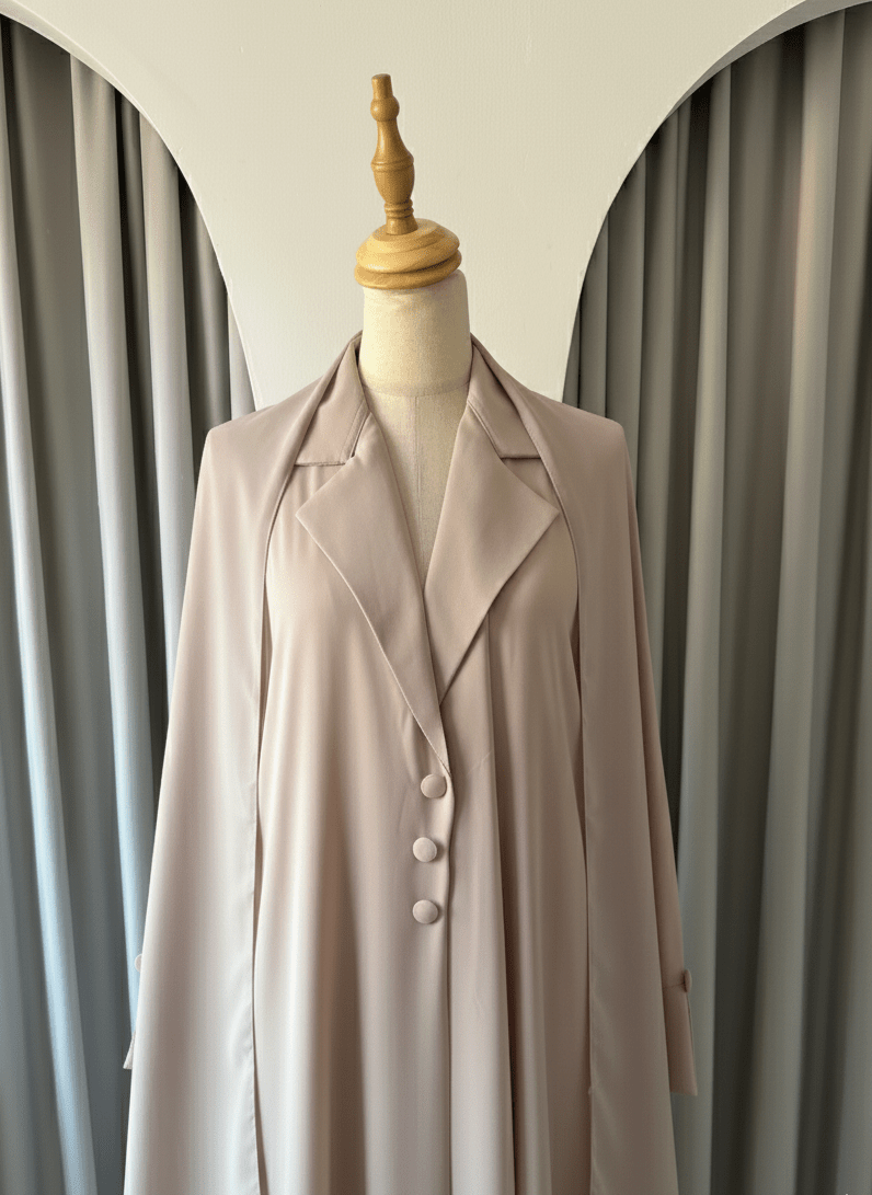 C 1384 - 04 Beige Coat Abaya