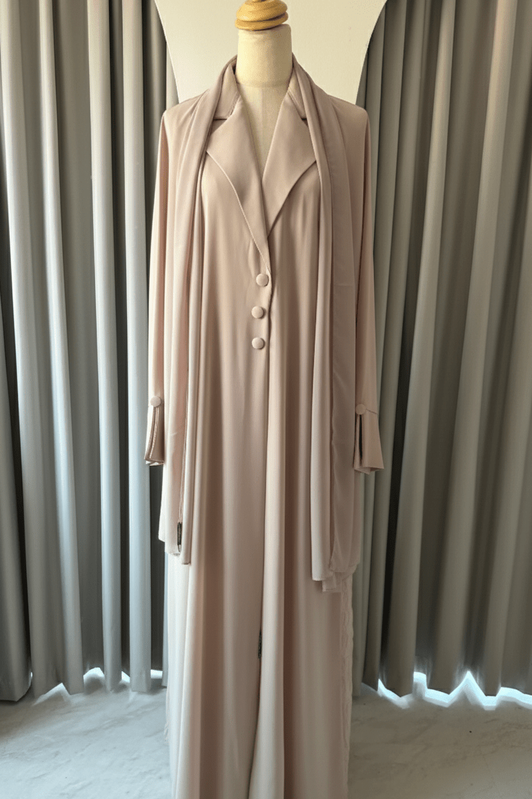 C 1384 - 04 Beige Coat Abaya