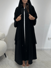 C 1385 Black Beaded Abaya