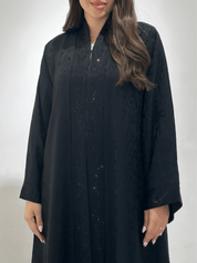 C 1385 Black Beaded Abaya