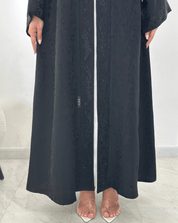 C 1385 Black Beaded Abaya