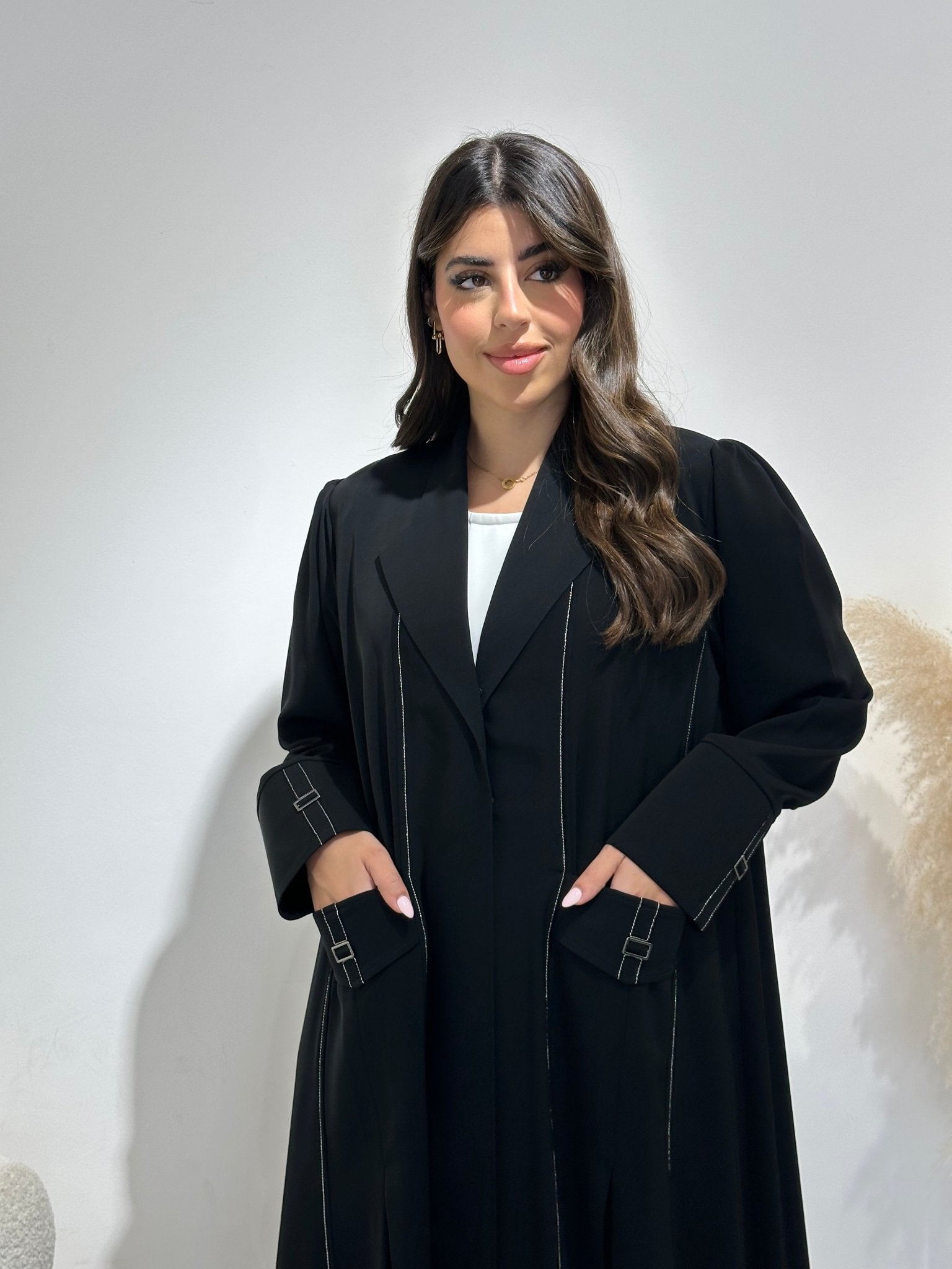 C 1386 Black Coat Abaya