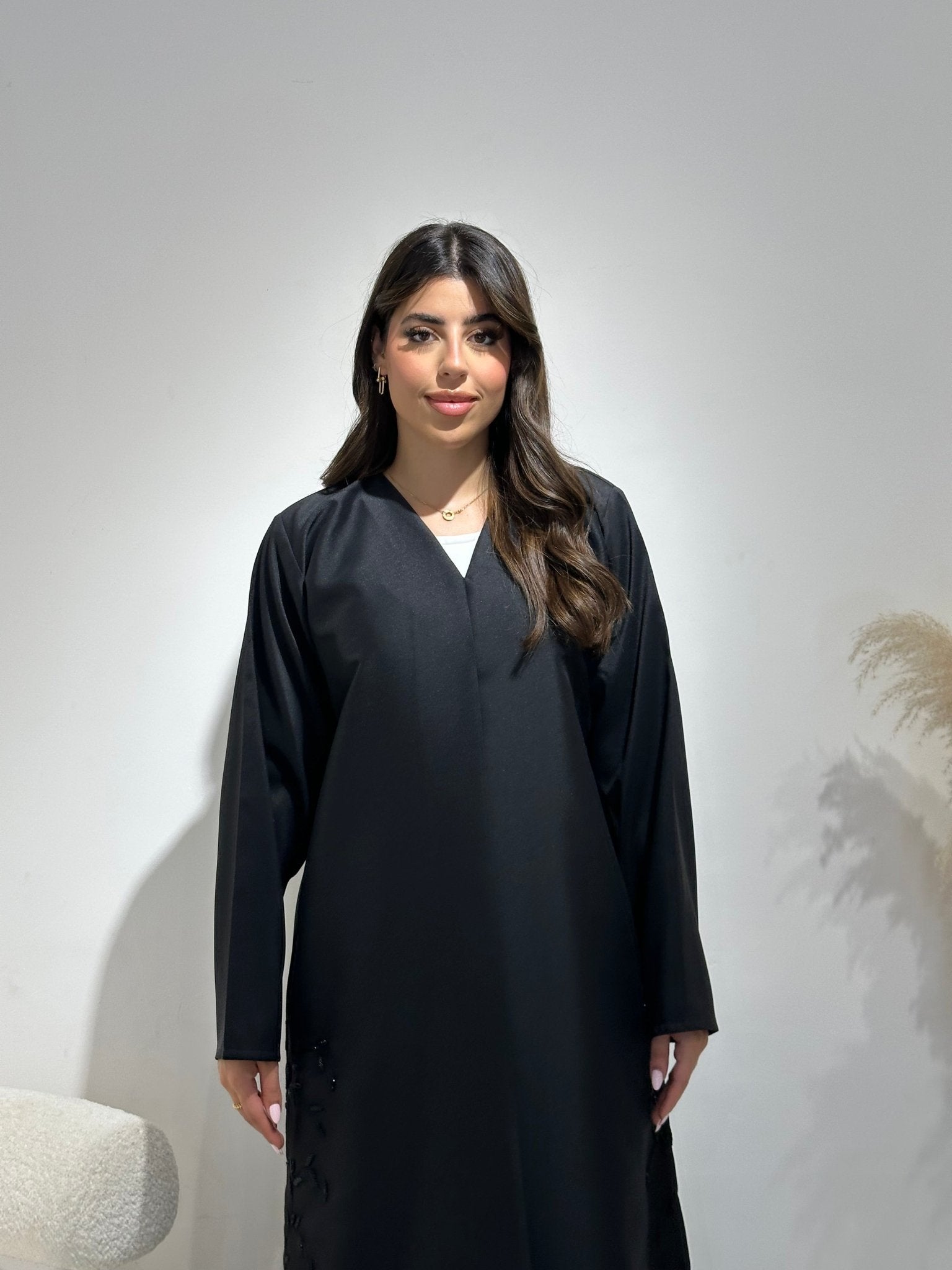 C 1388 Beaded Black Abaya
