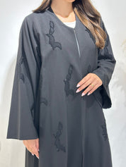 C 1389 Beaded Black Abaya